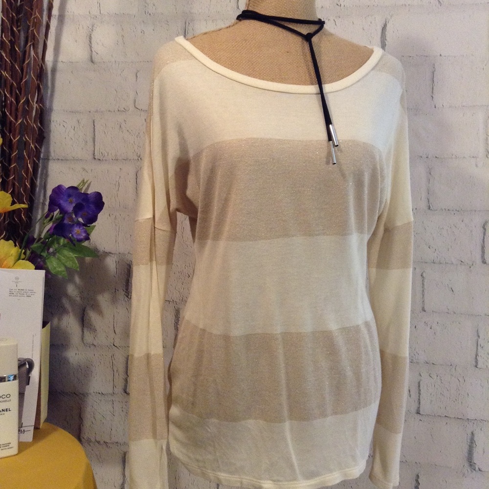 ⬇️ WIDE STRIPPED KNIT TOP💥